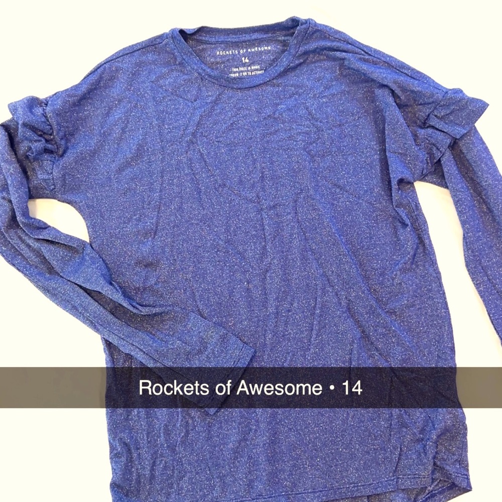 Rockets of Awesome long sleeve metallic shirt